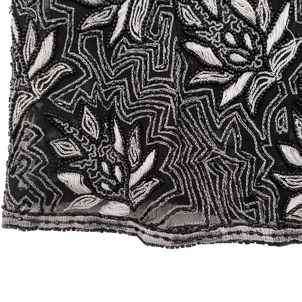 Beaded Silk Sleeveless Top - Picture 4 of 8